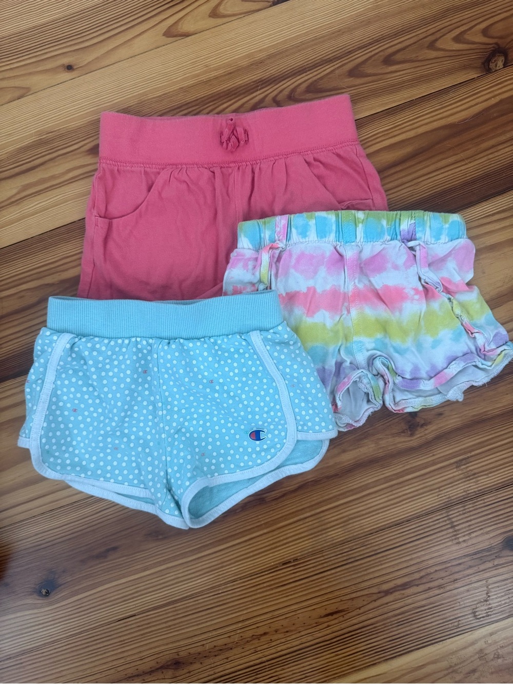 Champion Kids' Blue Dot Athletic Shorts Rainbow Garanimals Coral Old Navy 3T lot